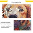 thumbnail image 1 of Dog Flower Painting Jigsaw Puzzle, 1000 Pieces Paper Wood Composite Material Zigsaw with Storage Bag and Reference Picture Easy to Solve Family Game Creative Gift for Friends Parents Grandparents, 1 of 6