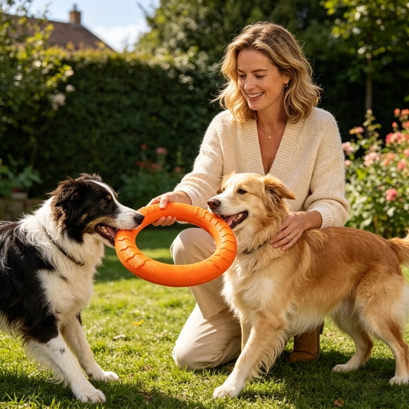 Dog Flying Disc Dog Chew toy,Dog toys for Aggressive Chewers Floating Dog Ring/Fetch toys for Medium/Large Breeds interactive Dog Pool Float Durable toy for Training and Teeth Cleaning,11"