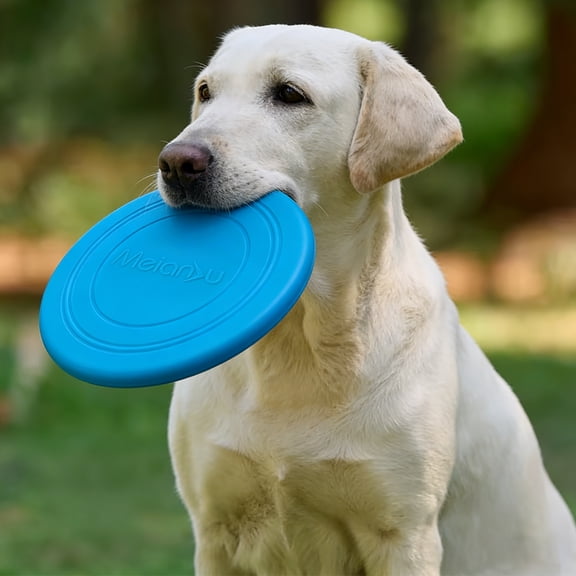 Dog Flying Disc, Dog Flyer Toys, Soft Rubber Interactive Lightweight Flying Disc Dog Toy for Small Large Dogs - Floats in Water & Safe on Teeth, 7 inch.