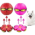 thumbnail image 1 of Dog Flying Disc Toy, Flying Saucer Ball for Dogs, Outdoor Games Red+Pink 2PCS, 1 of 11