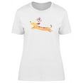 thumbnail image 1 of Dog Flying With Balloons T-Shirt Women -Image by Shutterstock, Female Medium, 1 of 2