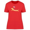 thumbnail image 1 of Dog Flying With Balloons T-Shirt Women -Image by Shutterstock, Female x-Large, 1 of 2