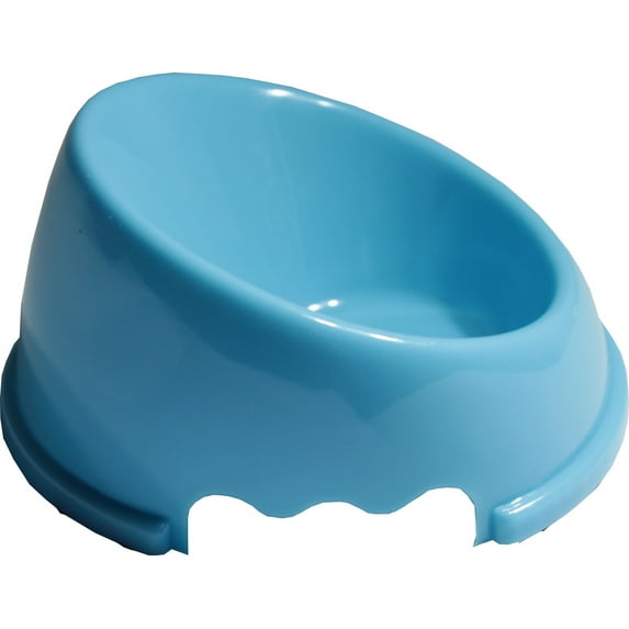 Dog Food Bowl Feeding Flat-Faced Dogs Pugs Bulldog Boxer Puppy Bull Slanted Blue