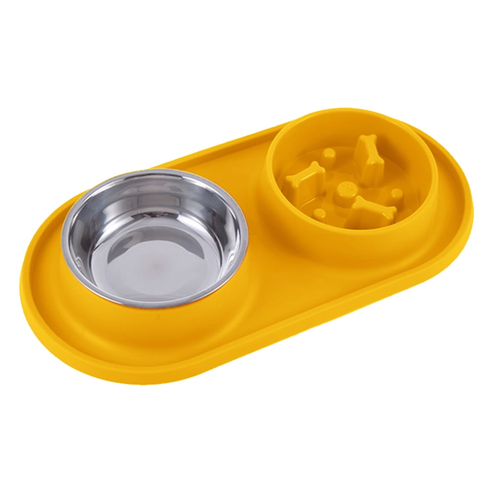 Dog Food Bowls Stainless Steel Pet Bowls & Dog Water Bowls with NoSpill and NonSkid, Feeder