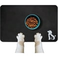 thumbnail image 1 of Dog Food Feeding Mat, Non-Slip Dog Mat for Food, Resting and Sleeping Mat， with Single Dog Logo，24 x 16.9 inches, Black, 1 of 5
