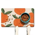 thumbnail image 1 of Dog Food Mat 17x30 Inch Pet Feeding Mat with Cute Orange Print, Durable Absorbent Non-Slip Mat for Dogs and Cats, Quick Dry, Easy Clean Fresh Summer Fruit Design, 1 of 7