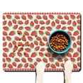 thumbnail image 1 of Dog Food Mat 16x24 Inch Pet Feeding Mat with Cute Red Berry Pattern, Waterproof, Absorbent, Non-Slip, Quick Dry, Washable for Dogs and Cats Feeding Bowls, 1 of 7