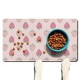 thumbnail image 1 of Dog Food Mat 16x24 Inch Pet Feeding Mat with Cute Strawberry Print, Durable Absorbent Waterproof Non-Slip Mat for Dogs and Cats, Quick Dry, Easy Clean Fresh Summer Berry Design, 1 of 7