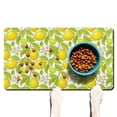 thumbnail image 1 of Dog Food Mat 16x24 Inch Pet Feeding Mat with Retro Lemon Print, Waterproof, Absorbent, Non-Slip, Quick Dry, Washable for Dogs and Cats, 1 of 3