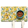 thumbnail image 1 of Dog Food Mat 16x24 Inch Pet Feeding Mat with Retro Yellow Lemon Design, Waterproof, Absorbent, Non-Slip, Quick Dry, Washable for Dogs and Cats, 1 of 6