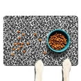 thumbnail image 1 of Dog Food Mat 16x24 Inch with Polka Dot Leopard Print, Durable Absorbent Waterproof Pet Feeding Mat, Non-Slip, Quick Dry, Easy Clean Featuring Cute Cartoon Spots, 1 of 7
