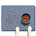 thumbnail image 1 of Dog Food Mat 24x32 Inch Pet Feeding Mat with Classic Black and White Polka Dot Pattern, Durable Absorbent Waterproof Non-Slip Mat, Quick Dry, Easy Clean Retro Dots Design, 1 of 3