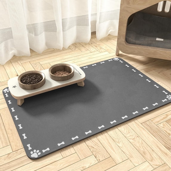 -Dog Food Mat-Absorbent Dog Bowl Mat-Quick Dry Dog Mat for Food and Water-Pet Food Mat-Dog Placemat-Dog Water Mat for Sloppy Drinkers