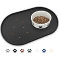 thumbnail image 1 of Dog Food Mat Anti-Slip Bowl Mats for Food and Water, High-Lips Waterproof Pet Placemat Prevent Messy Spills to Floor, Silicone Puppy Feeding Trays ，12" x 19", 1 of 7