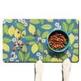 thumbnail image 1 of Dog Food Mat with Bright Lemon and Floral Print, Absorbent Waterproof Pet Feeding Mat, Non-Slip, Quick Dry, Easy Clean Mat for Pet Feeding Area and Kitchen, 1 of 7