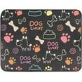 thumbnail image 1 of Dog Food Mat Cat Food Mat Pet Feeding Mat for Food and Water Bowl Puppy Placemat Nonslip Waterproof 23.6" × 15.7" - Black, 1 of 4
