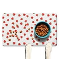 thumbnail image 1 of Dog Food Mat with Fruity Strawberry Pattern, Waterproof Absorbent Pet Feeding Mat, Non-Slip, Quick Dry, Easy Clean Mat Perfect for Dogs and Cats Feeding Bowls, 1 of 7