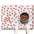 thumbnail image 1 of Dog Food Mat with Fruity Strawberry Pattern, Waterproof Absorbent Pet Feeding Mat, Non-Slip, Quick Dry, Easy Clean Mat Perfect for Dogs and Cats Feeding Bowls, 1 of 5