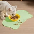 thumbnail image 1 of Dog Food Mat,Mat for Dog Food and Water Bowls,Rectangular Silicone Pet Mat For Cats And Dogs Defend Spill And Defend Slide Mat Slow Feeding Mat Foolproof To Clean Silicone Pet Placemat(Green), 1 of 6