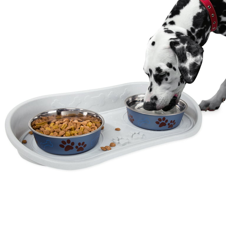 Yinuomo Dog Food Mat, Water Absorbent Pet Food Mat, Non Slip Placemat for  Pets Bowl and