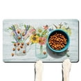 thumbnail image 1 of Dog Food Mat for Pet Dog Food Mat, Dog Mat for Food and Water, Pet Dog Cat Bowl Mat, Non-Slip Super Absorbent Water Bowl Mat with Floral Flower Vase,17inx30in, 1 of 7