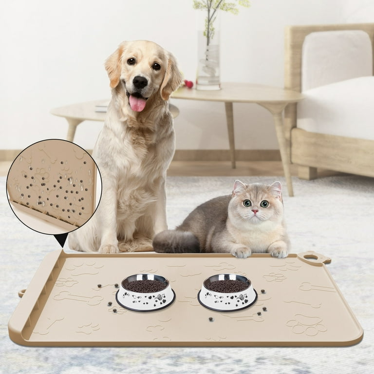Dog Food Mat Silicone Dog Mat for Food and Water 18
