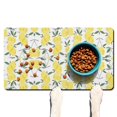 thumbnail image 1 of Dog Food Mat with Cute Modern Lemon Pattern, Waterproof Absorbent Pet Feeding Mat, Non-Slip, Quick Dry, Easy Clean Mat Perfect for Dogs and Cats, 1 of 5