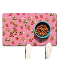 thumbnail image 1 of Dog Food Mat with Fresh Summer Red Berry Design, Waterproof Absorbent Pet Feeding Mat, Non-Slip, Quick Dry, Easy Clean, Washable for Dogs and Cats, 1 of 6