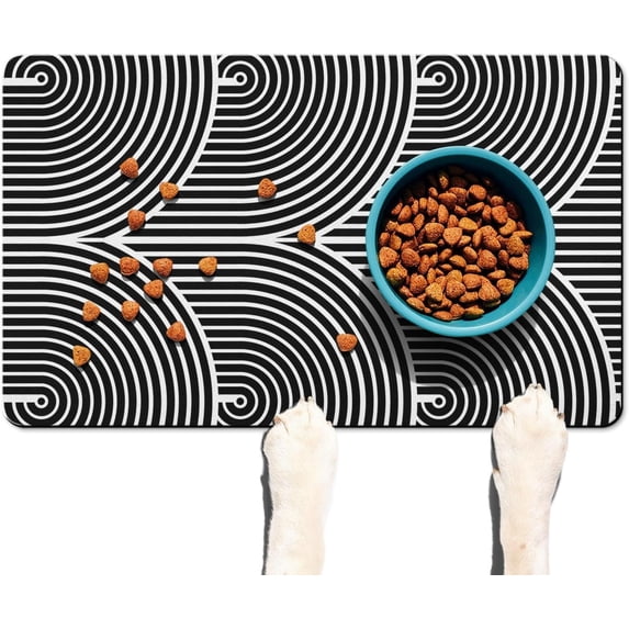 Dog Food Mats for Floors, Absorbent Quick Dry Pet Cat Food Mat, Dog Bowl Mats for Food and Water Dispenser Mat, Eco-Friendly Dog Accessories Pet Supplies 12"x20"