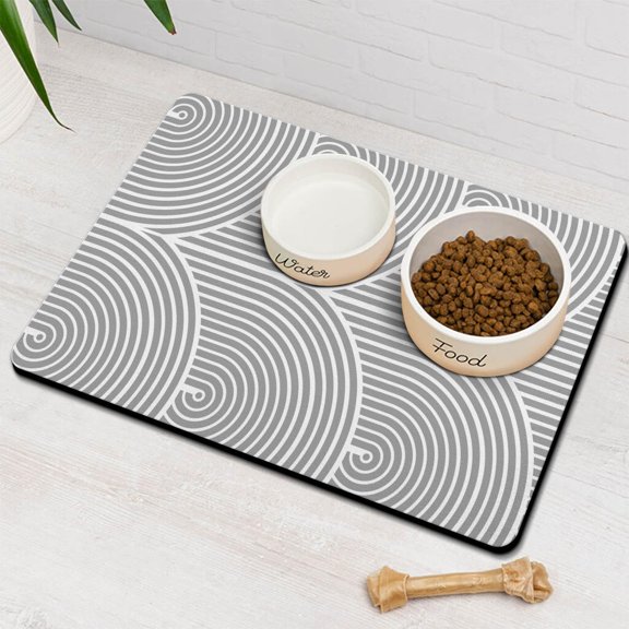 Dog Food Mats for Floors, Absorbent Quick Dry Pet Cat Food Mat, Dog Bowl Mats for Food and Water Dispenser Mat, Eco-Friendly Dog Accessories Pet Supplies 12"x20"