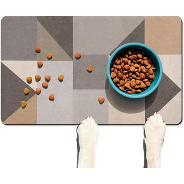 Dog Food Mats for Floors, Absorbent Quick Dry Pet Cat Food Mat, Dog Bowl Mats for Food and Water Dispenser Mat, Eco-Friendly Dog Accessories Pet Supplies 12"x20"