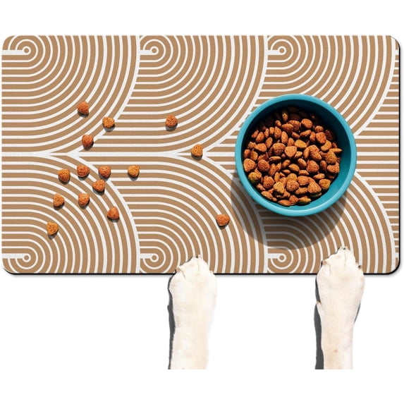 Dog Food Mats for Floors, Absorbent Quick Dry Pet Cat Food Mat, Dog Bowl Mats for Food and Water Dispenser Mat, Eco-Friendly Dog Accessories Pet Supplies 12"x20"