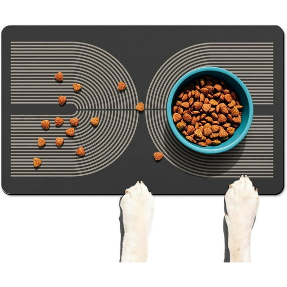 Dog Food Mats for Floors, Absorbent Quick Dry Pet Cat Food Mat, Dog Bowl Mats for Food and Water Dispenser Mat, Eco-Friendly Dog Accessories Pet Supplies 12"x20"