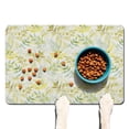thumbnail image 1 of Dog Food Mats for Floors Absorbent Water Non-Skid Pet Food Mat Botanical Leaf Yellow Dog Feeding Mat Eco-Friendly Durable Pet Placemat, 1 of 7