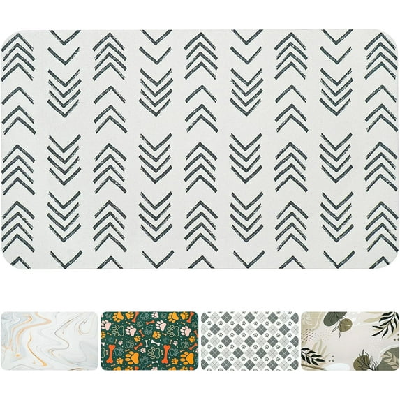 Dog Food Mats for Floors Waterproof, Dog Cat Water Bowl Mats Pet Feeding Absorbent Mat Dog Cat Pet Placemats for Food and Water 12 * 20 inch