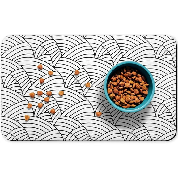 Dog Food Mats for Floors Waterproof, Dog Cat Water Bowl Mats Pet Feeding Absorbent Mat Dog Cat Pet Placemats for Food and Water Pink 12 * 20 inch