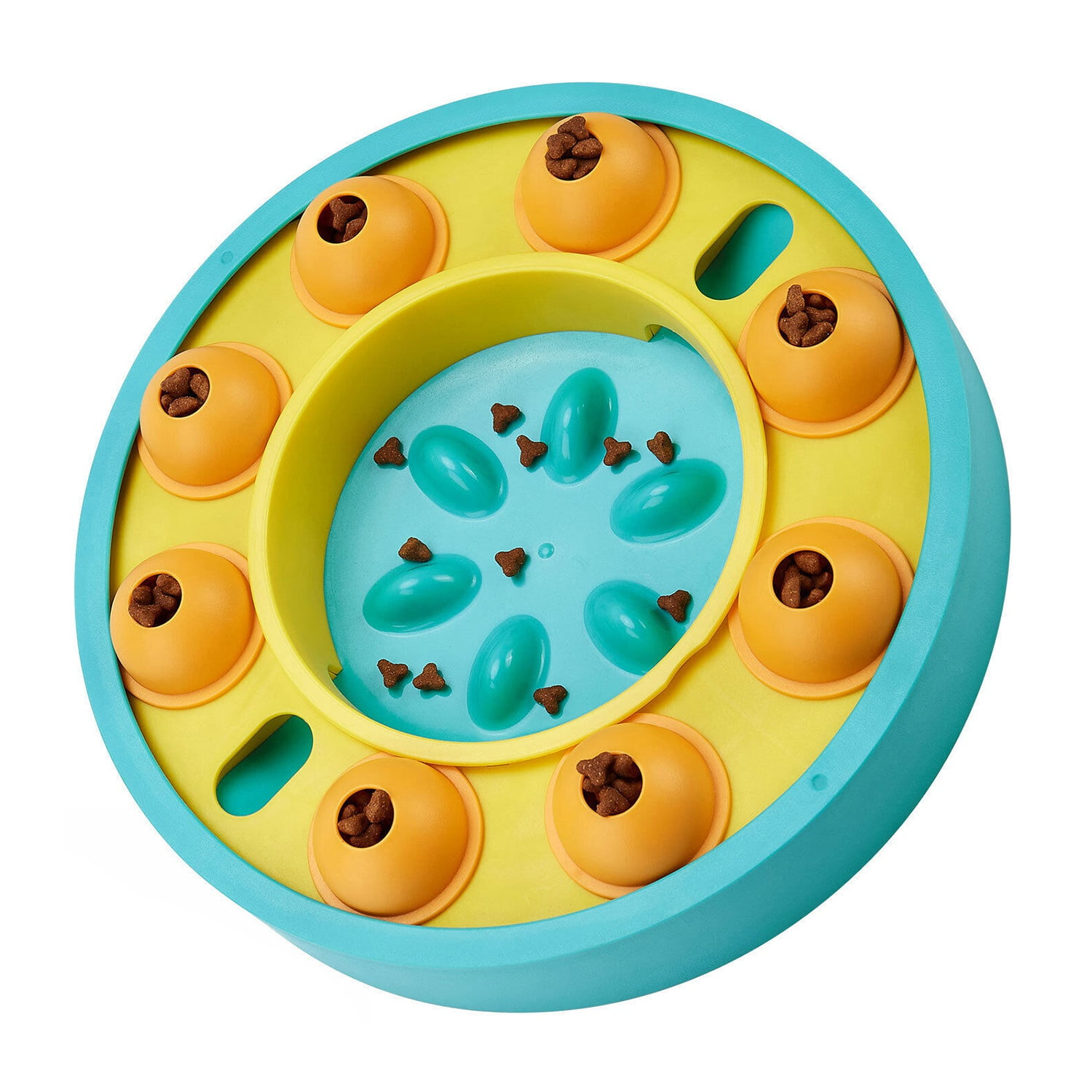 Dog Food Puzzle Feeder Toys TeqHome Dog Slow Feeder for IQ Training Mental Enrichment for Small Medium Large Dog Cat Blue