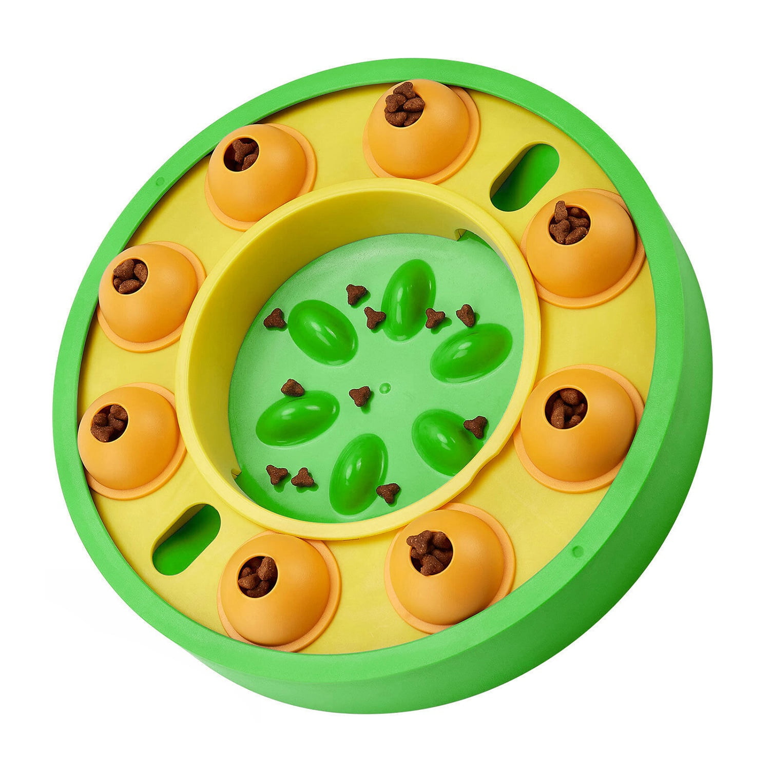 Dog Food Puzzle Feeder Toys TeqHome Dog Slow Feeder for IQ Training Mental Enrichment for Small Medium Large Dog Cat Green