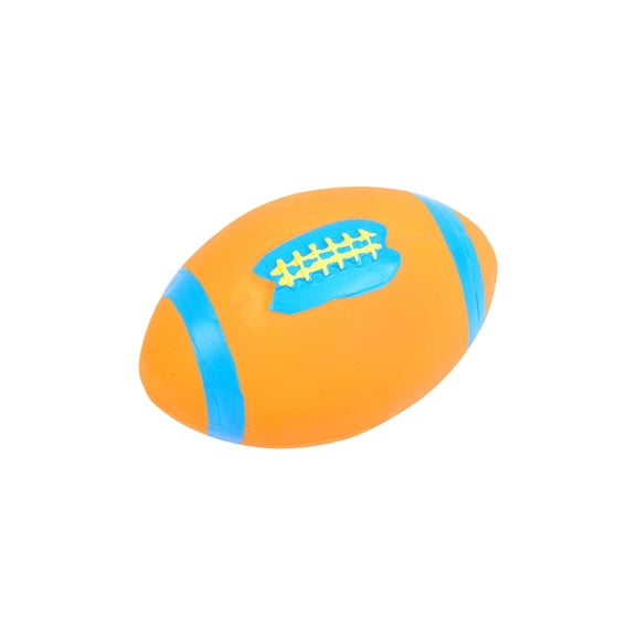 Dog Football, Mini Football, 6X3 In, Latex Material, Interactive Dog Playset, Outdoor Fetch, Orange Coating, 1 Pc