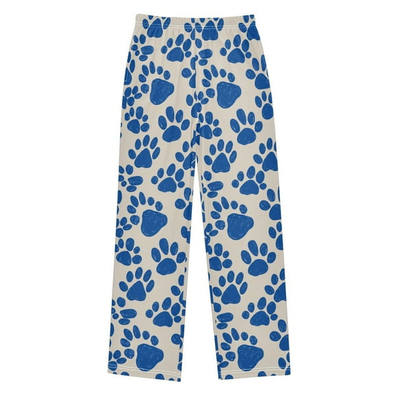 Dog Footprints Boys Pajama Pants Soft and Lightweight Elastic Waistband Children's Pajama Pants