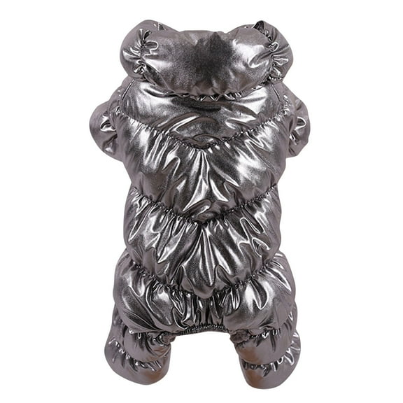 Dog Four-Legged Winter Down Jumpsuit, Thickened Cotton Filling For Extra Warmth, Windproof And Waterproof To Keep Dry, Easy Fastening With Buttons, Washable And Quick-Drying For