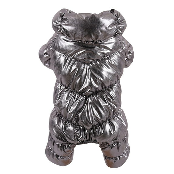 Dog Four-Legged Winter Down Jumpsuit, Thickened Cotton Filling For Extra Warmth, Windproof And Waterproof To Keep Dry, Easy Fastening With Buttons, Washable And Quick-Drying For