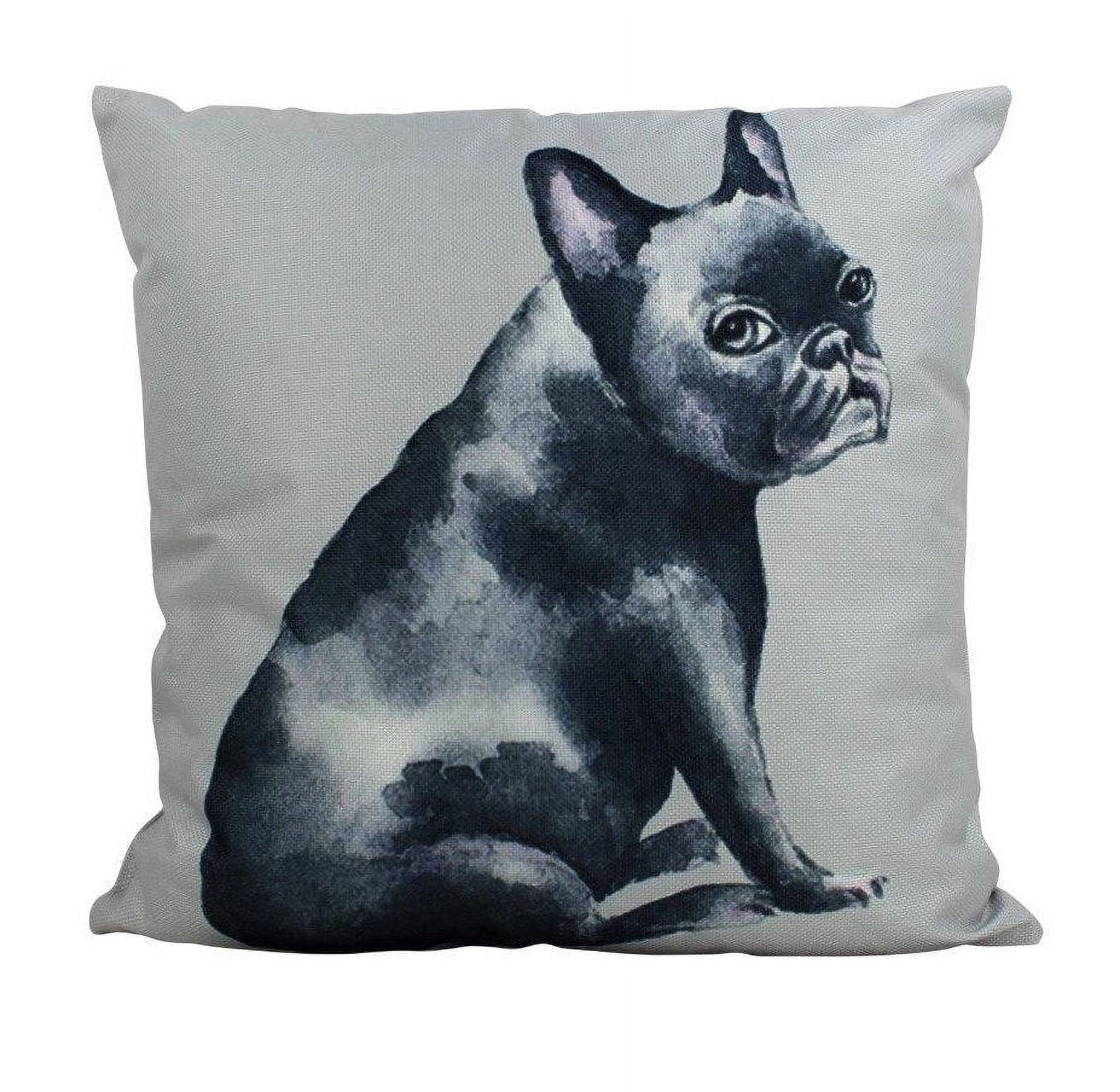 Dog French Bulldog Black on Gray Pillow Cover Gift for Dog Lover Throw Pillow Dog Lover Gift Dog Gifts Dog Mom Bedroom Decor Walmart