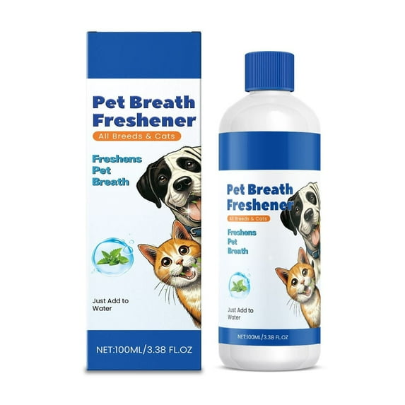 Dog Fresh Breath All-Natural Drinking Water Additive For Dogs And Cats | Best Water Additive For All Cats And Dogs (100ml)
