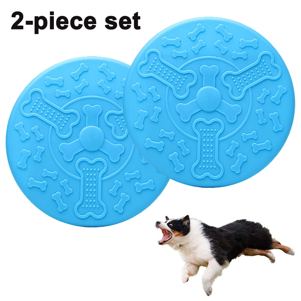 Dog top rubber frisbee