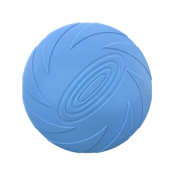 Dog Toys Rubber Chew Proof Disc For Outdoor Training & Interactive Play NonSlip Mental Outdoor Training Disc 15CM Blue