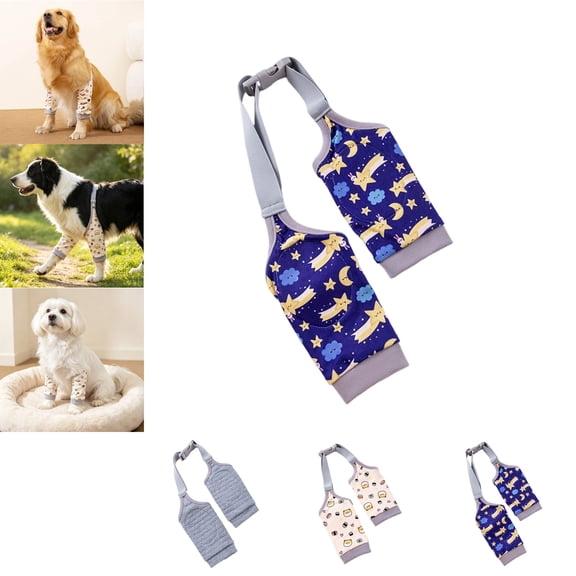 Dog Front Leg Sleeve for Medium to Large Dogs, Adjustable Elbow Knee Protector, Anti-Licking Wound Recovery Brace, Cone Collar Alternative for Sprain, Arthritis & Post-Surgery Care