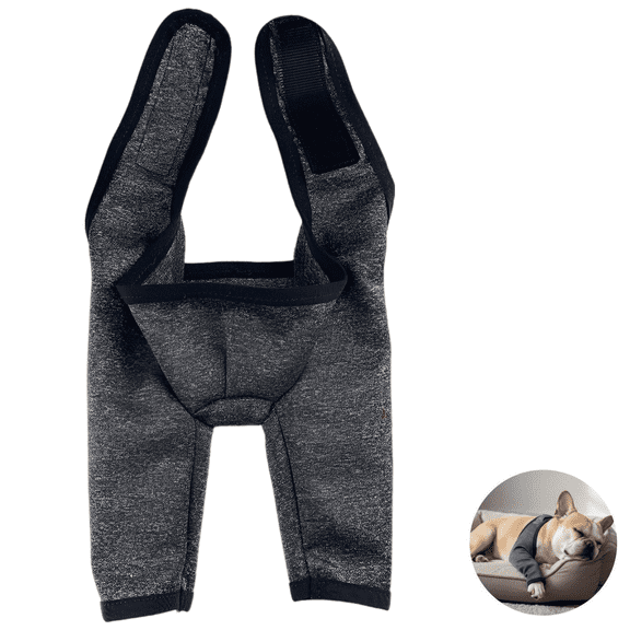 Dog Front Leg Sleeves, Cone Collar Alternative, Elbow Protector, Prevent Licking, Wound Curement Aid, Gray, Chest 17.7-21.7 in / 45-55 cm, 0.18-0.28 oz / 5-8 kg