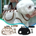thumbnail image 1 of Dog Full Body Lift Harness for Small Dogs, Outdoor Pet Bag Hands Free Shoulder Yorkie Carrier, Adjustable Breathable Vest Straps with Small Puppy Treat Bag, Black (S(4.4~8.81 lbs)), 1 of 7
