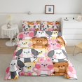 Dog Full Size Comforter Set For Kid Boys Girls,Cartoon Kawaii Animals